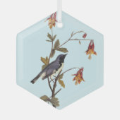 Zwart-Throated Blue Warbler Audubon Bird Lover Glas Ornament (Voorkant)