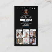 Zwart TikTok Social Media QR Code Visitekaartje (Voorkant)