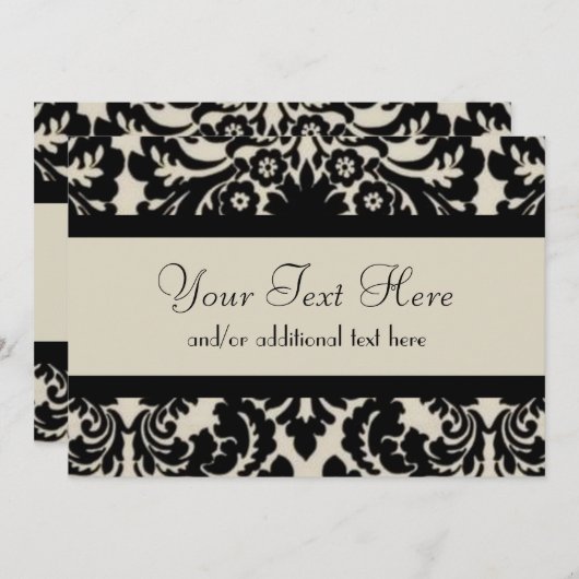 Zwart-tindemasker Kaart (Voorkant / Achterkant)