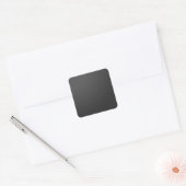 Zwart tinten vierkante sticker (Envelop)