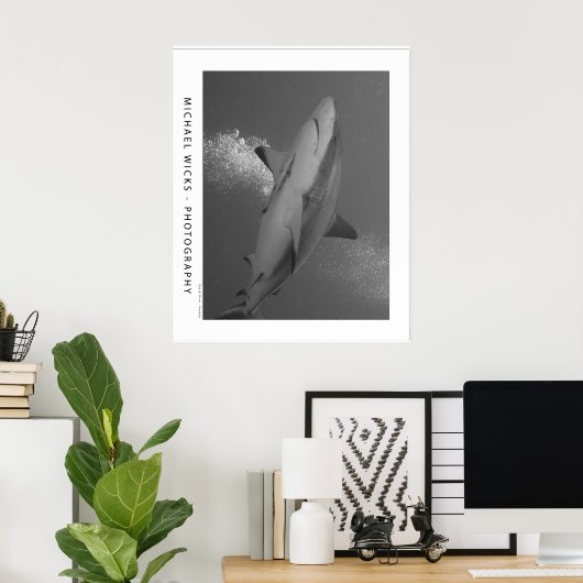 Zwart Tip Ref Shark Poster (Thuiskantoor)