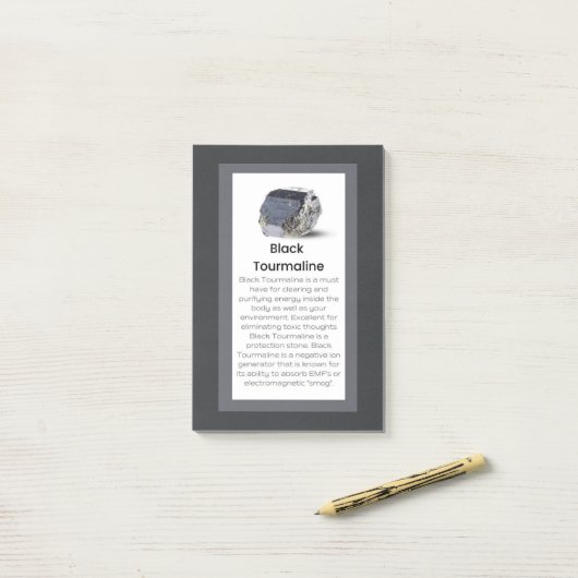 Zwart Toermalijn Crystal Betekenis Sieraden Displa Post-it® Notes (Op bureau)