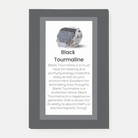 Zwart Toermalijn Crystal Betekenis Sieraden Displa Post-it® Notes (Voorkant)