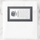 Zwart Toermalijn Crystal Betekenis Sieraden Displa Rechthoekige Sticker (Tas)