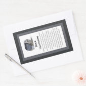 Zwart Toermalijn Crystal Betekenis Sieraden Displa Rechthoekige Sticker (Envelop)