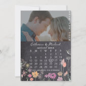 Zwart toetsenbord Fotodatum kalender Save The Date (Voorkant)