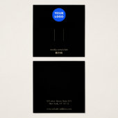 Zwart Toevoegen Logo Haar Accessoire Display Vierkante Visitekaartjes (Voorkant /achterkant)