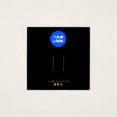 Zwart Toevoegen Logo Haar Accessoire Display Vierkante Visitekaartjes (Voorkant)