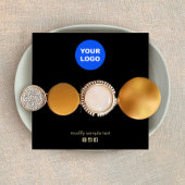 Zwart Toevoegen Logo Haar Accessoire Display Vierkante Visitekaartjes