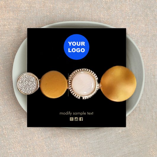 Zwart Toevoegen Logo Haar Accessoire Display Vierkante Visitekaartjes