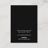 Zwart Toevoegen Logo Handtekening Script Oorbel Si Visitekaartje (Achterkant)