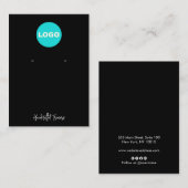 Zwart Toevoegen Logo Handtekening Script Oorbel Si Visitekaartje (Voorkant / Achterkant)