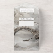 Zwart Toile Foto Drievouw Alles in Een Kaart (Buitenkant)