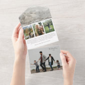 Zwart Toile Foto Drievouw Alles in Een Kaart (Afscheurbaar)