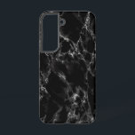 Zwart toonontwerp samsung galaxy hoesje<br><div class="desc">Trendy Black Marble Stone</div>