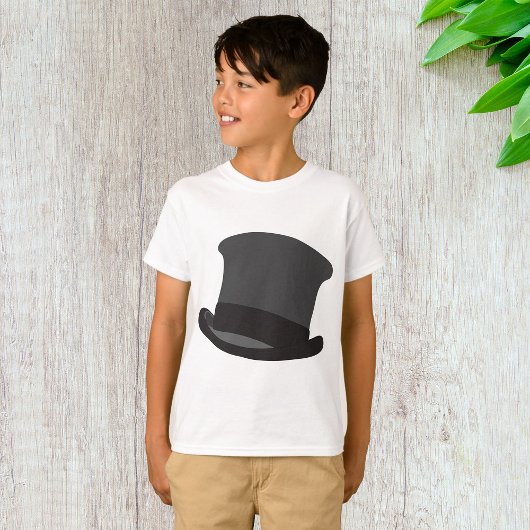 Zwart Top Hat Boys T-shirt