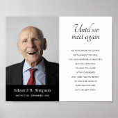 Zwart tot we elkaar weer ontmoeten Rouwdicht met f Poster (Voorkant)