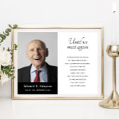 Zwart tot we weer een begrafenisgedicht met foto o poster