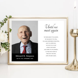 Zwart tot we weer een begrafenisgedicht met foto o poster