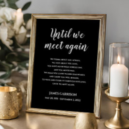 Zwart Totdat We Opnieuw Bij Elkaar Zijn Levensvier Poster