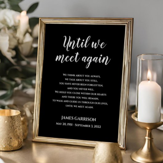 Zwart Totdat We Opnieuw Bij Elkaar Zijn Levensvier Poster