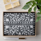 Zwart Traditioneel Been Inlegwerk Decoupage Papier (Geschenk)