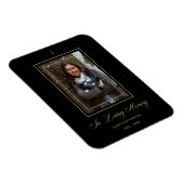 Zwart traditioneel en elegant gouden fotobegrafeni magneet (Rechterzijde)