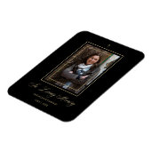 Zwart traditioneel en elegant gouden fotobegrafeni magneet (Linkerzijde)