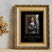Zwart traditioneel en elegant gouden fotobegrafeni poster