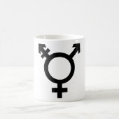 Zwart transgendersymbool koffiemok (Center)