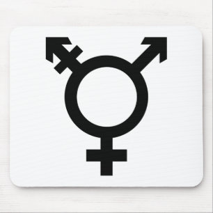 Zwart transgendersymbool muismat