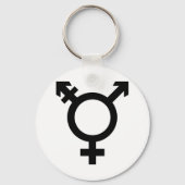Zwart transgendersymbool sleutelhanger (Voorkant)