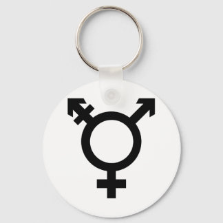 Zwart transgendersymbool sleutelhanger