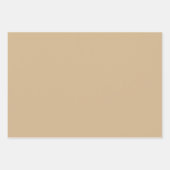 Zwart Trendy Elegant Voornaam | Tan Brown Inpakpapier Vel (Voorkant 3)