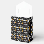 Zwart Trendy Kerst Naadloos Patroon Bedankdoosjes (Geopend)