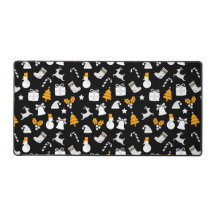 Zwart Trendy Kerst Naadloos Patroon