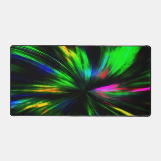 Zwart Trendy Modern Color Splash Bureaumat (Voorkant)