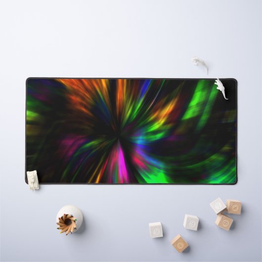 Zwart trendy modern esthetisch patroon bureaumat (Kindertafel)