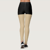 Zwart trendy moderne fake shorts leggings (Achterkant)