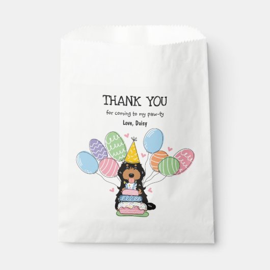 Zwart Tri Gekleurd Cockapoo Cavapoo Verjaardagsfee Bedankzakje (Voorkant)