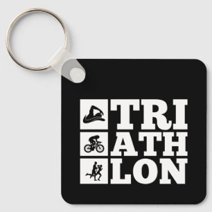 Zwart · Triathlon Motivatie Poster Sleutelhanger