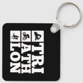 Zwart · Triathlon Motivatie Poster Sleutelhanger (Achterkant)