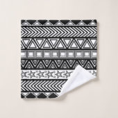 Zwart Tribal Design Bad Handdoek (Wasdoekje)