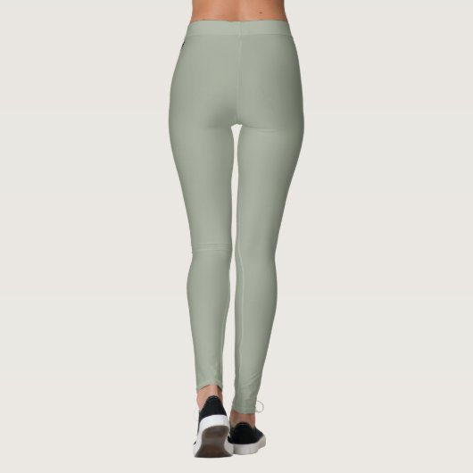 Zwart Tribal Groene Uil Skelton Sleutel Leggings (Achterkant)