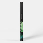 Zwart Tropisch Blad Patroon Telefoon Case iPhone Hoesje (Rechterkant)