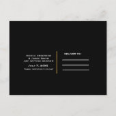 Zwart tropisch lekt koraal goud sparen de datum aankondigingskaart (Achterkant)