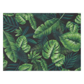 Zwart tropisch patroon tafelkleed (Voorkant (Horizontaal))