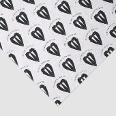 Zwart Trouwpak en Stropdas Groomsman Voorstel Tissuepapier (Detail)