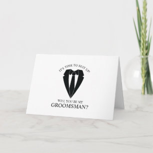 Zwart Trouwpak Gepersonaliseerde Groomsman Voorste