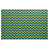 Zwart, Turquoise en groen Zigzag Ikat Pattern Stof (Fat Quarter)